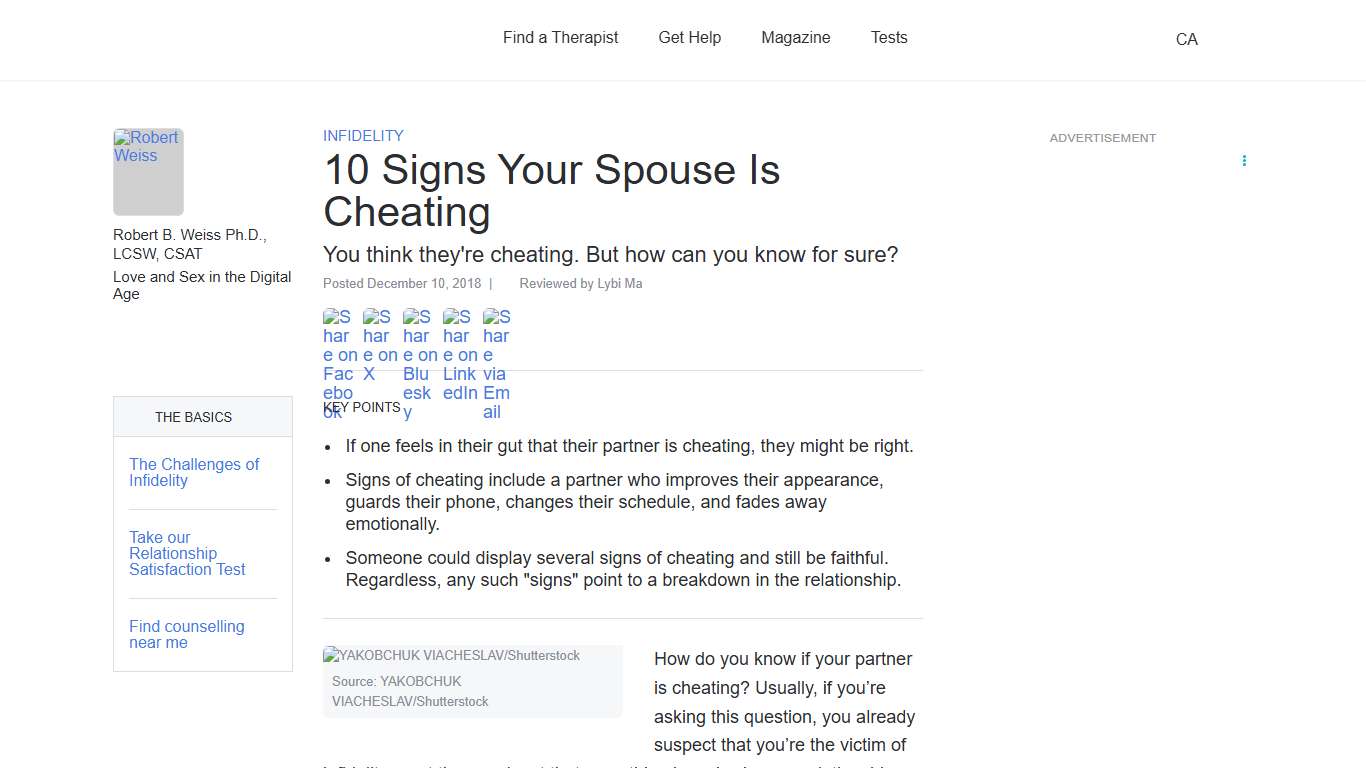 10 Signs Your Spouse Is Cheating Psychology Today Canada